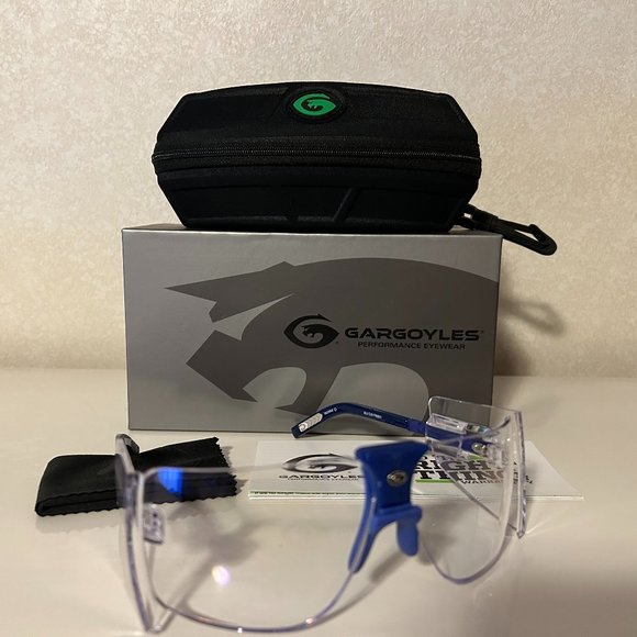 Gargoyles Accessories New Gargoyles Classic Safety Glasses Blue Frame Clear Ballistic Lens